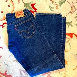 Levi's Men’s Relaxed Fit Dark Blue Jeans